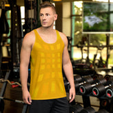 Galactic Horizon Men's Tank Top front view on model